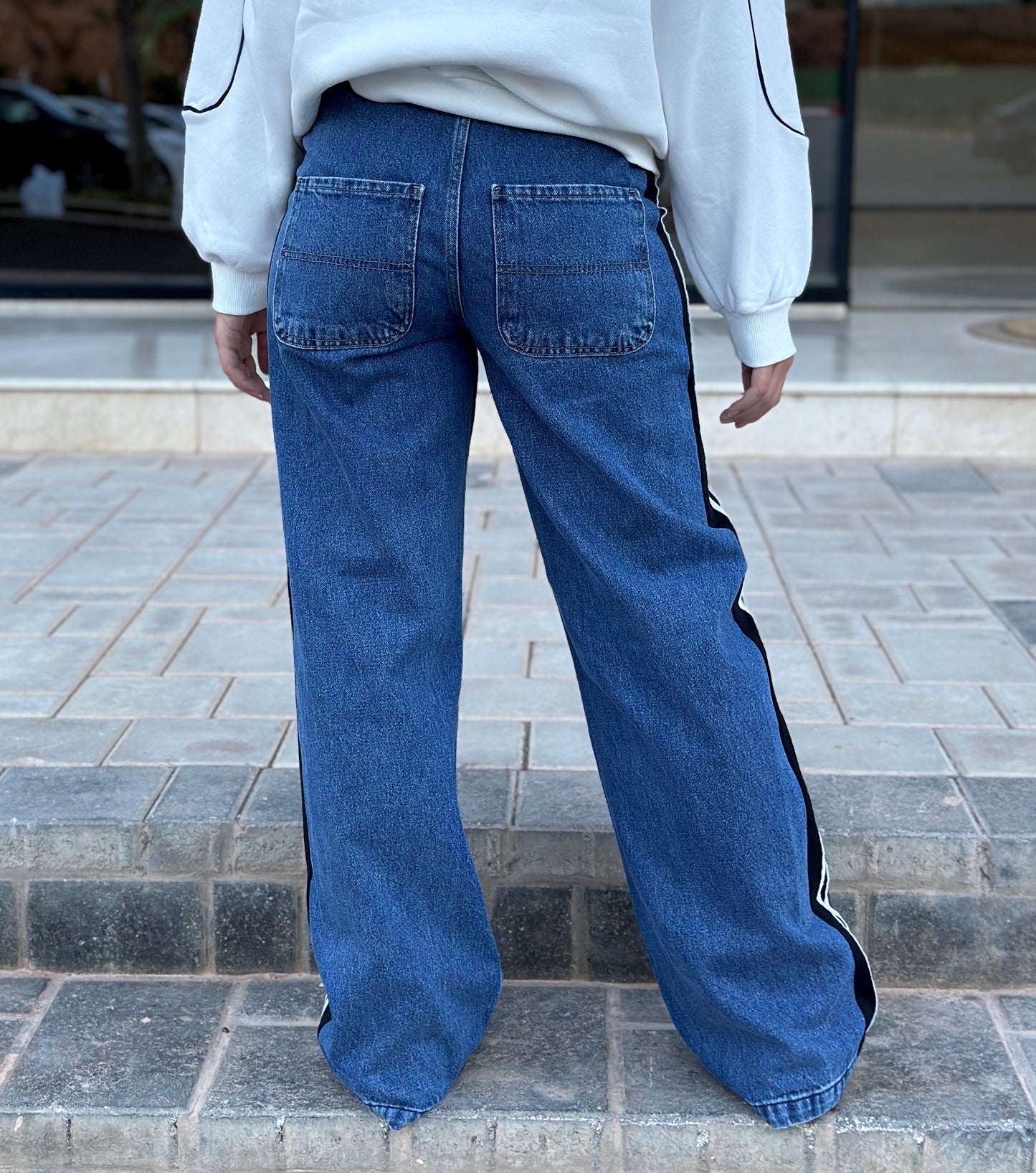 Baggy pants à bandes